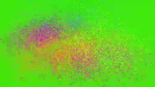 五彩缤纷的彩蛋动画落在绿色屏幕上 所以你可以很容易地把它放到你的场景或视频中 — 图库视频影像