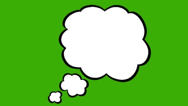 Nube Pensante Animación Con Backgrond Pantalla Verde — Vídeo de stock