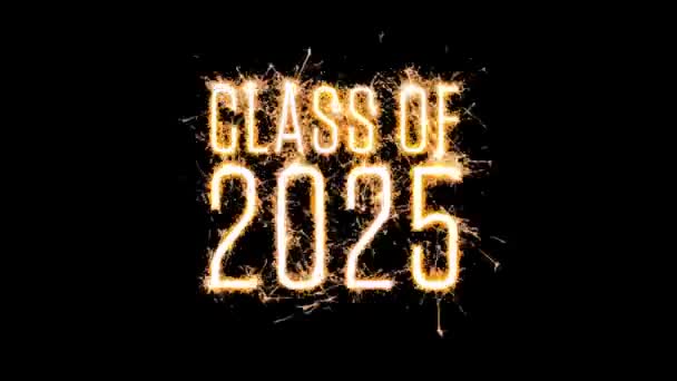 2Dアニメーション 2025年のクラス ブラックバック 火災クラッカー 2025年のクラス — ストック動画
