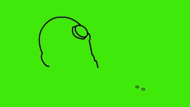 Рисование Раскраска Ленты Зеленый Экран Лента Рисунок Меры Анимации Дюймов — стоковое видео