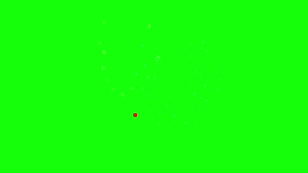 Animación Fuegos Artificiales Coloridos Gráficos Movimiento Sobre Fondo Pantalla Verde — Vídeo de stock