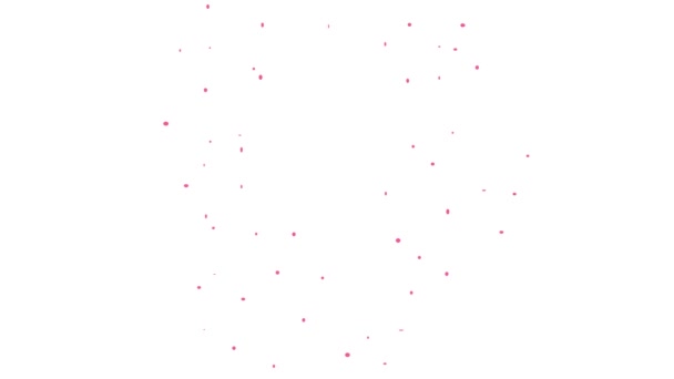 Animação Fogos Artifício Rosa Movimento Gráficos Fundo Tela Branca Animação — Vídeo de Stock