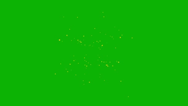 Amarelo Confete Explodiu Animação Tela Verde Animação Conceito Chuva Confete — Vídeo de Stock