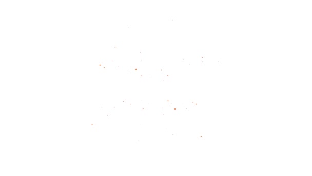 Laranja Confete Explodiu Animação Fundo Branco Animação Conceito Chuva Confete — Vídeo de Stock