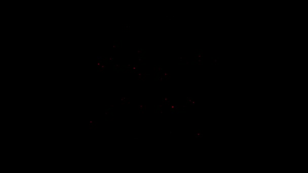 Vermelho Confete Explodiu Animação Fundo Preto Animação Conceito Confete Chuva — Vídeo de Stock