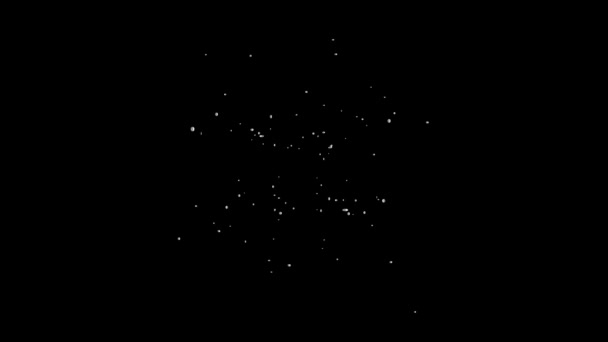 银粉爆裂动画在黑色背景 Confetti雨 五彩斑斓的Confetti爆裂 — 图库视频影像