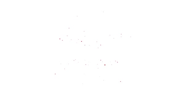 Kırmızı Konfeti Beyaz Arkaplan Animasyon Konsept Konfeti Yağmuru Renkli Konfeti — Stok video