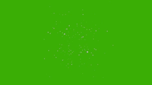Prata Confete Explodiu Animação Tela Verde Animação Conceito Chuva Confete — Vídeo de Stock