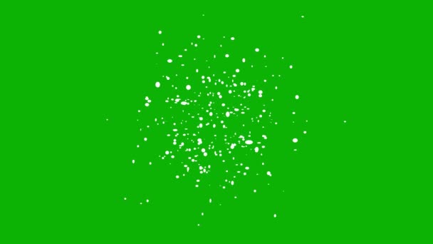 Vit Konfetti Exploderade Animation Grön Skärm Animation Koncept Konfetti Regn — Stockvideo