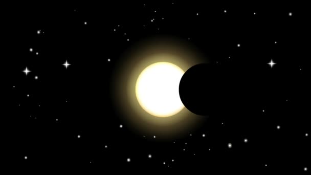 Animace Měsíčního Zatmění Mesmerizing Lunar Phenomenon Stock Záběry Lunar Eclipse — Stock video