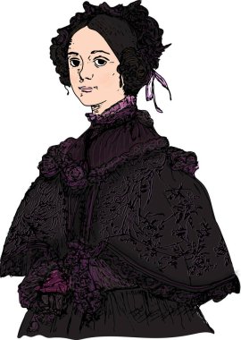 Portrait of Ada King, Countess Lovelace (1815-1852). clipart