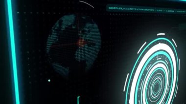 PNG Alfabesi. Çember HUD teknolojik gelecek elementleri,