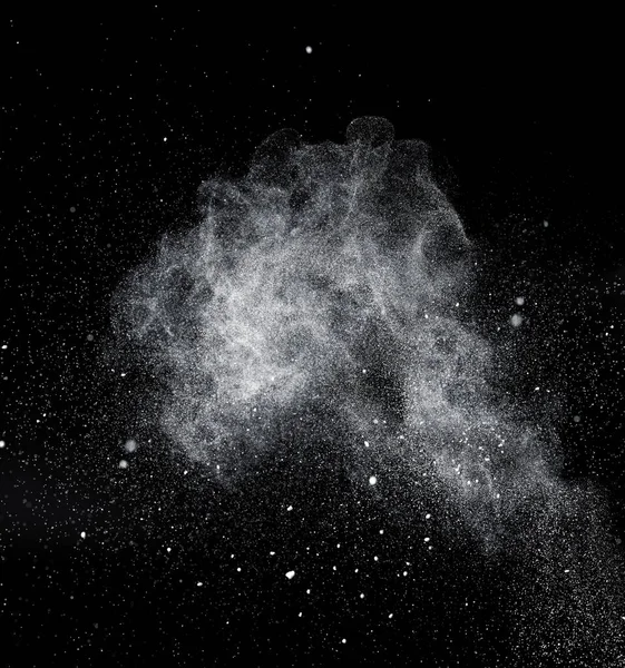 Freezing Falling Particles Stardust Air Black Background Overlay Blending Mode — Stock Photo, Image