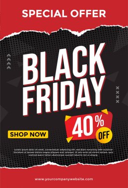 Kara Cuma Modren Flyer Tasarımı 