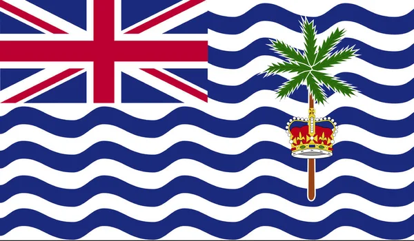 High Detailed Flag British Indian Ocean Territory National British Indian — Stock Photo, Image
