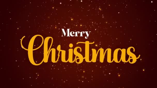 Καλά Χριστούγεννα Animation Σωματίδια Που Χιονίζουν Κινούμενα Γραφικά — Αρχείο Βίντεο
