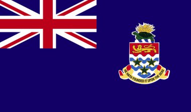 High detailed flag of Cayman Islands. National Cayman Islands flag. 3D illustration. clipart