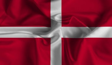Yüksek detaylı Malta Askeri Düzeni bayrağı. Ulusal Egemen Malta Ordusu bayrağı. 3B illüstrasyon.