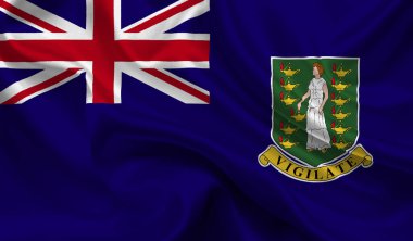 Virgin Adaları İngiltere 'nin yüksek detaylı bayrağı. National Virgin Adaları İngiliz bayrağı. 3B illüstrasyon.