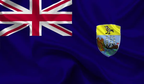 High detailed flag of Saint Helena. National Saint Helena flag. 3D illustration.
