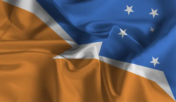 Alta Bandera Detallada Provincia Tierra Del Fuego Argentina Bandera Provincia — Foto de Stock