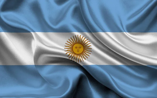 アルゼンチンの国旗 アルゼンチン国旗 南アメリカ 3Dイラスト — ストック写真