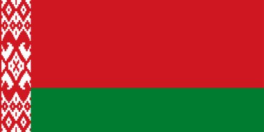 Belarus 'un yüksek detaylı bayrağı. Ulusal Beyaz Rusya bayrağı. Avrupa. 3B illüstrasyon.