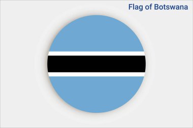 Botswana 'nın yüksek detaylı bayrağı. Ulusal Botswana bayrağı. Afrika. 3B illüstrasyon.