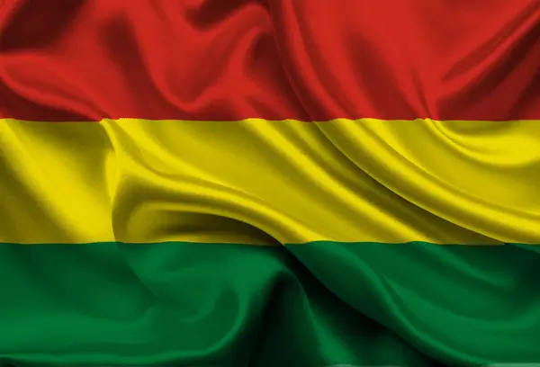 High detailed flag of Bolivia. National Bolivia flag. South America. 3D illustration.