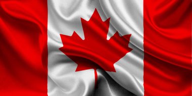 High detailed flag of Canada. National Canada flag. North America. 3D illustration. clipart