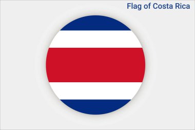 Kosta Rika 'nın yüksek detaylı bayrağı. Ulusal Kosta Rika bayrağı. Kuzey Amerika. 3B illüstrasyon.