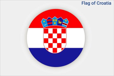 Hırvatistan 'ın yüksek detaylı bayrağı. Ulusal Hırvatistan bayrağı. Avrupa. 3B illüstrasyon.