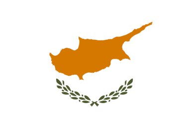 Kıbrıs 'ın yüksek detaylı bayrağı. Ulusal Kıbrıs bayrağı. Avrupa. 3B illüstrasyon.