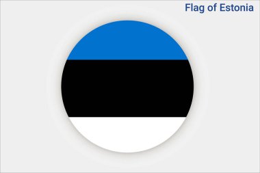 High detailed flag of Estonia. National Estonia flag. Europe. 3D illustration.