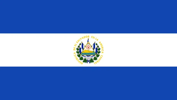Vysoká Podrobná Vlajka Salvadoru Národní Salvadorská Vlajka Severní Amerika Ilustrace — Stock fotografie