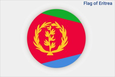 Yüksek detaylı Eritre bayrağı. Ulusal Eritre bayrağı. Afrika. 3B illüstrasyon.