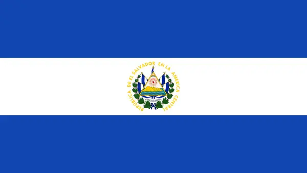 エルサルバドルの国旗 エルサルバドル国旗 北アメリカ 3Dイラスト — ストックベクタ