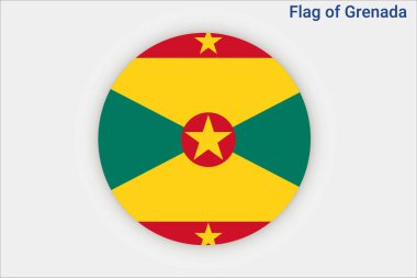 High detailed flag of Grenada. National Grenada flag. North America. 3D illustration.