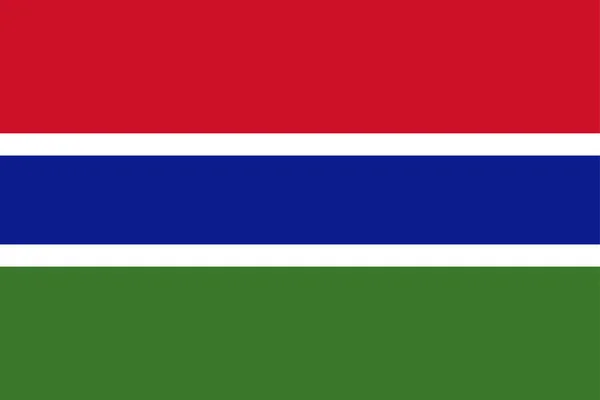 stock image High detailed flag of Gambia. National Gambia flag. Africa. 3D illustration.