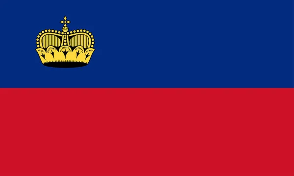 High detailed flag of Liechtenstein. National Liechtenstein flag. Europe. 3D illustration.