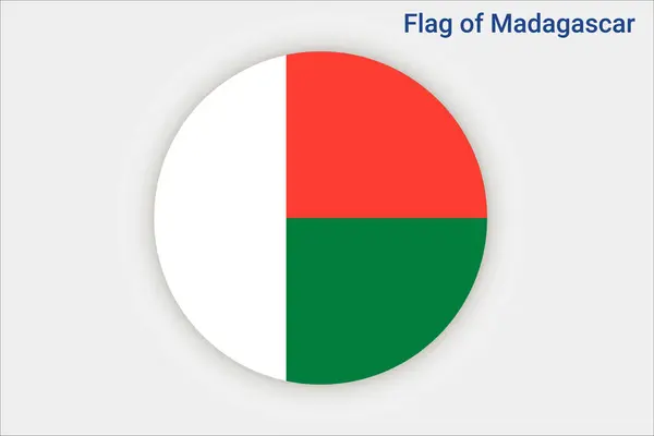 High detailed flag of Madagascar. National Madagascar flag. Africa. 3D illustration.