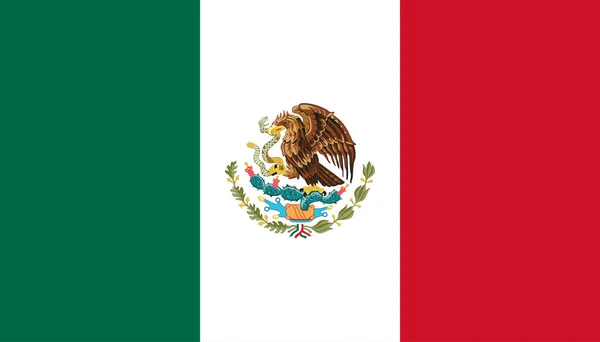 High detailed flag of Mexico. National Mexico flag. Europe. 3D illustration.