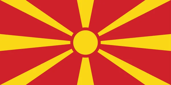 stock image High detailed flag of North Macedonia. National North Macedonia flag. Europe. 3D illustration.