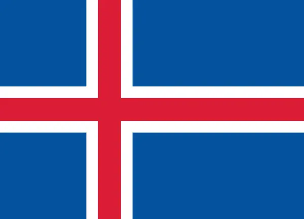 Hög Detaljerad Flagga Island Nationell Island Flagga Europa Illustration — Stockfoto