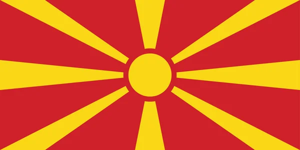Norra Makedoniens Flagga Nationell Flagga För Norra Makedonien Europa Illustration — Stockfoto