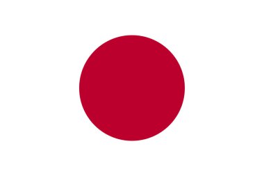 Yüksek detaylı Japonya bayrağı. Ulusal Japonya bayrağı. Asya. 3B illüstrasyon.