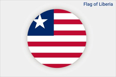High detailed flag of Liberia. National Liberia flag. Africa. 3D illustration.