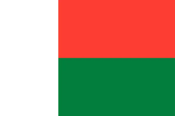 High detailed flag of Madagascar. National Madagascar flag. Africa. 3D illustration.