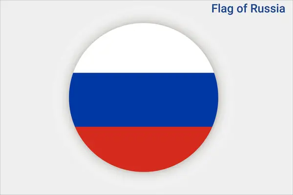 Rusya 'nın yüksek detaylı bayrağı. Ulusal Rusya bayrağı. Asya. Avrupa. 3B illüstrasyon.