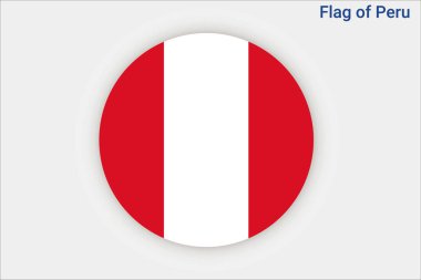 Peru 'nun yüksek detaylı bayrağı. Ulusal Peru bayrağı. Güney Amerika. 3B illüstrasyon.
